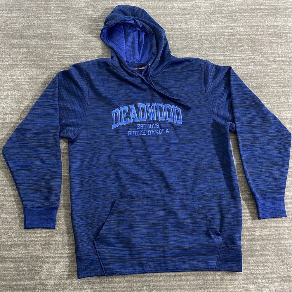 Basix of America Deadwood Hoodie Mens Large South Dakota Pullover Sweatshirt